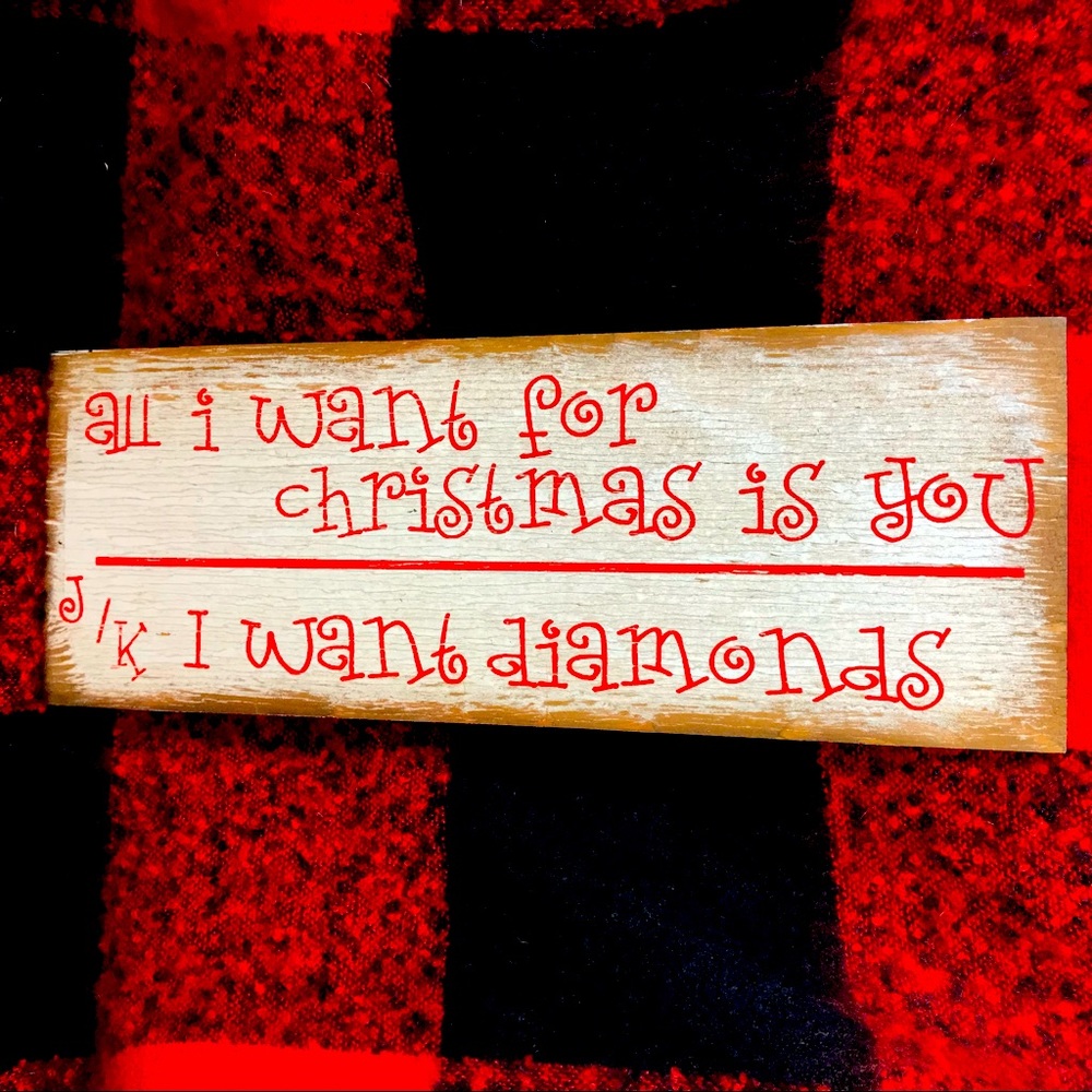 CHRISTMAS WALL DECOR PICTURE / ALL I WANT FOR CHRITMAS IS YOU JK I WANT …